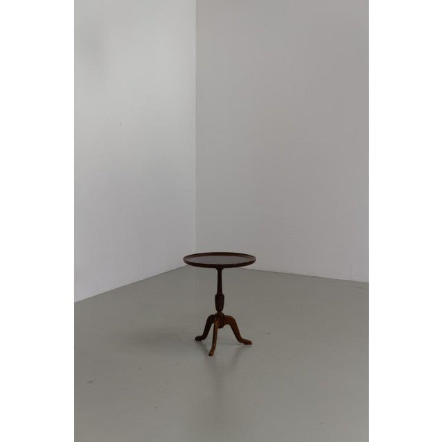 Round Danish Side Table in Oak and Walnut by Anton Kildeberg, 1960s For Sale - Image 11 of 17
