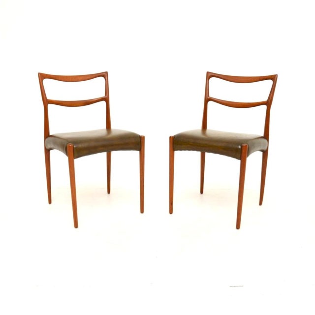Danish Teak and Leather Chairs attributed to Henry Klein for Bramin, 1960s, Set of 2 For Sale - Image 11 of 11