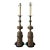1950s Bronze Asian James Mont Style Lamps - A Pair For Sale