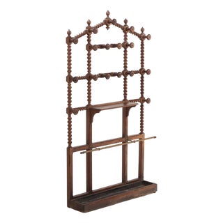 A French Gothic Style Twisted Oak Hall Rack, C. 1870. For Sale
