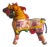 Vintage Mid Century Indian Rajasthan Multicolor Patchwork Fabric Horse Figurine For Sale