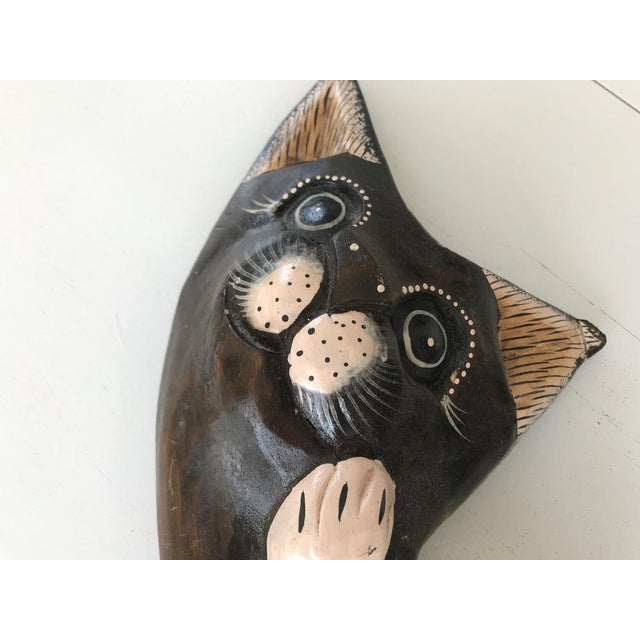Hand Carved Wooden Big Kitten, 1970s For Sale - Image 15 of 16