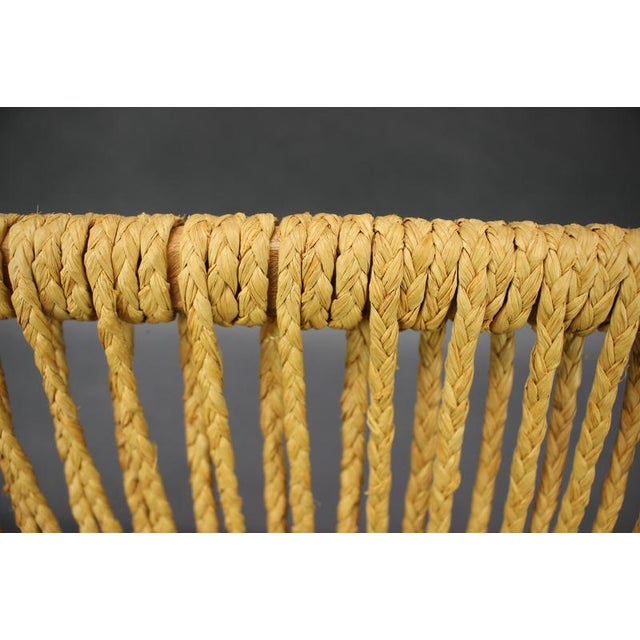 Mid-Century Wall Coat Rack and Shelf in Woven Rope, Czechoslovakia, 1950s For Sale - Image 10 of 12