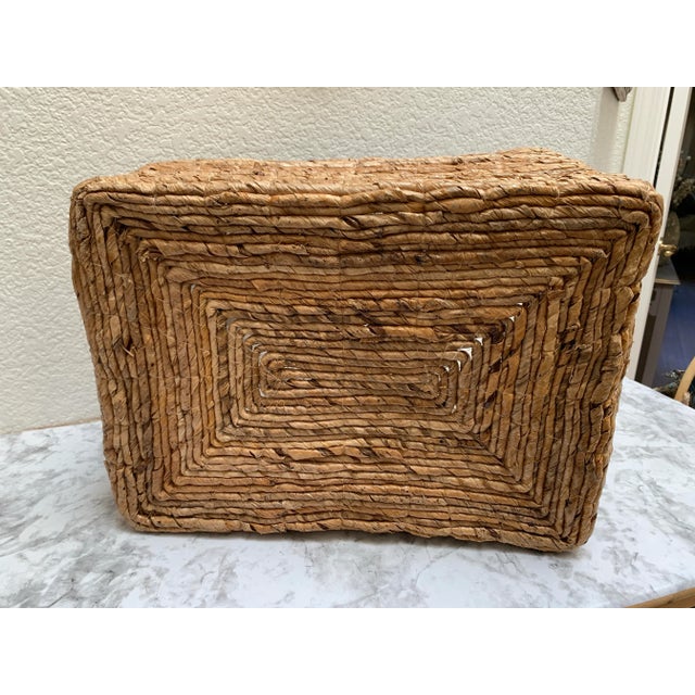 Camel Rustic Natural Earthy Woven Storage & Decor Basket For Sale - Image 8 of 9