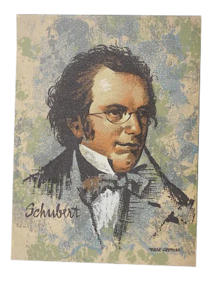 Vintage Ltd. Ed. Serigraph-Mark Coomer-Listed American Artist-Composer Franz Schubert