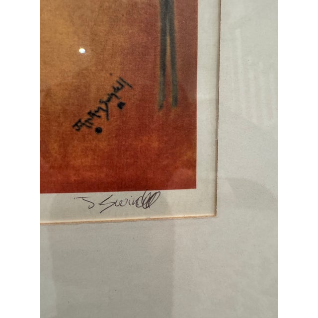 Vintage Signed Jonathan Hallgrey Limited-Edition Equestrian Print, the Seven Hunters, 1997 For Sale - Image 4 of 7