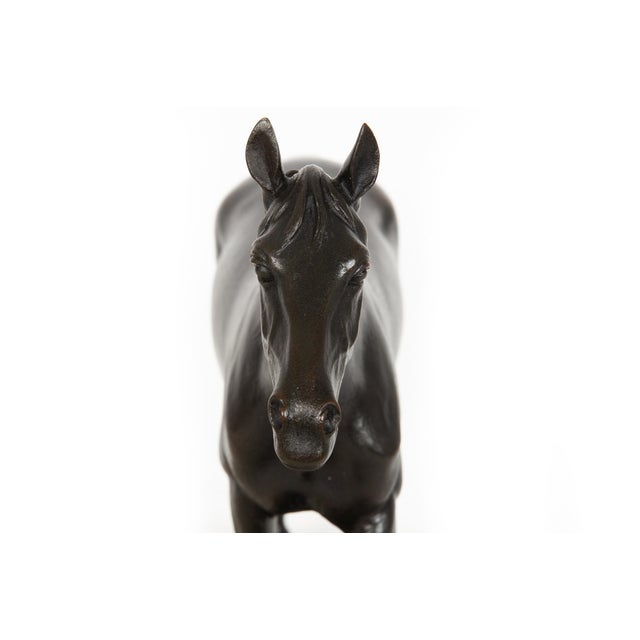 French Antique Bronze Sculpture of Racehorse by Francois Peyrol Ca. 1910 For Sale - Image 12 of 18