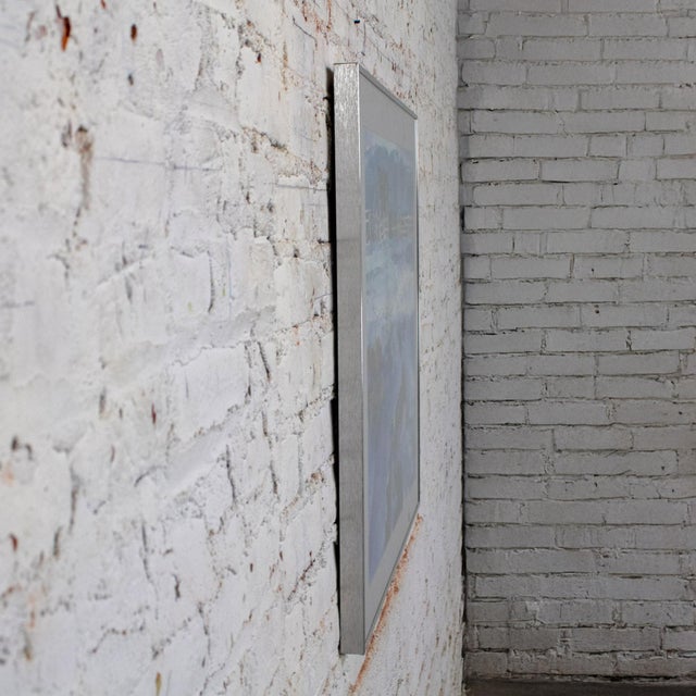 Paint 1985 Watercolor Winter Farm Landscape Signed by G. Russell Case Framed For Sale - Image 7 of 17