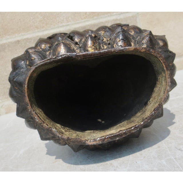 Ebony Antique Ming Bronze Seated Buddha Circa 16th-17th For Sale - Image 8 of 11