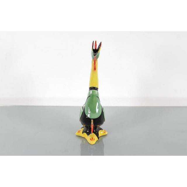 Ceramic Mid-Century Multicolored Hand-Glazed Ceramic Rooster by by G. Girardi, Italy, 1960s For Sale - Image 7 of 11