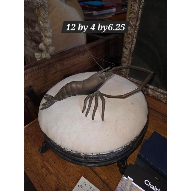 1970s Vintage Solid Brass Crawfish For Sale - Image 5 of 9