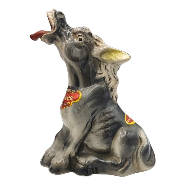 Zoomorphic Donkey Bottle in Ceramic by Casa Nuova Boccaccio, Italy, 1960s For Sale