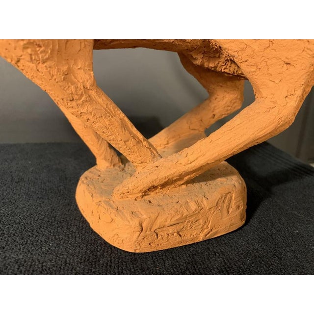 Terracotta Horse Animal Sculpture by Mario Peruggini, 1960s For Sale - Image 4 of 15