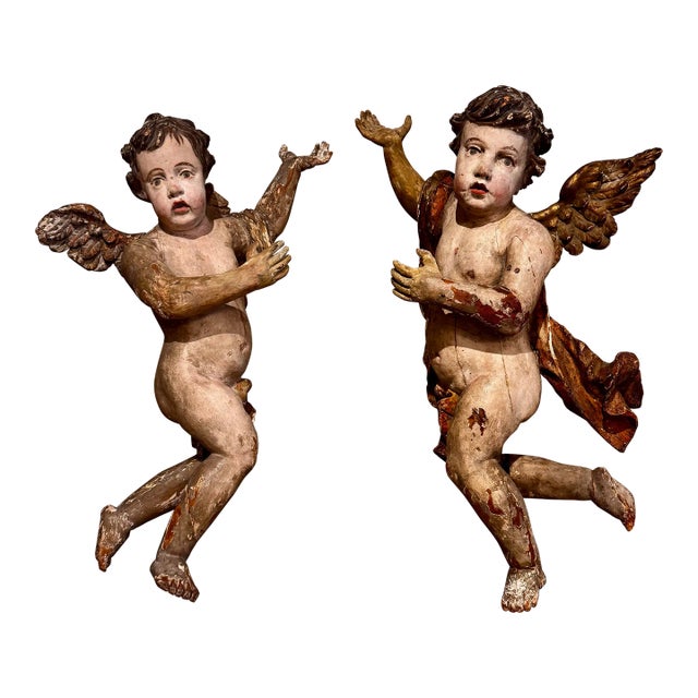 Pair of Italian Putti Statues For Sale