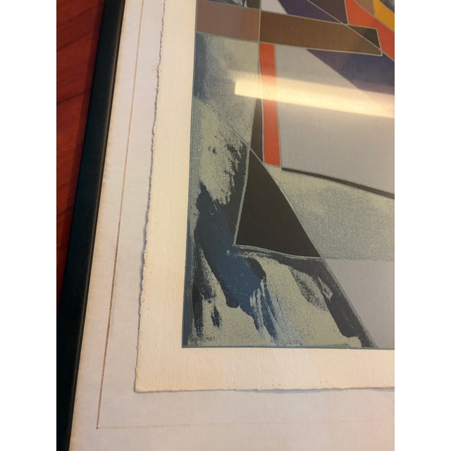 Blue Ugo Nespolo, Abstract Composition, 1992, Serigraph, Framed For Sale - Image 8 of 10