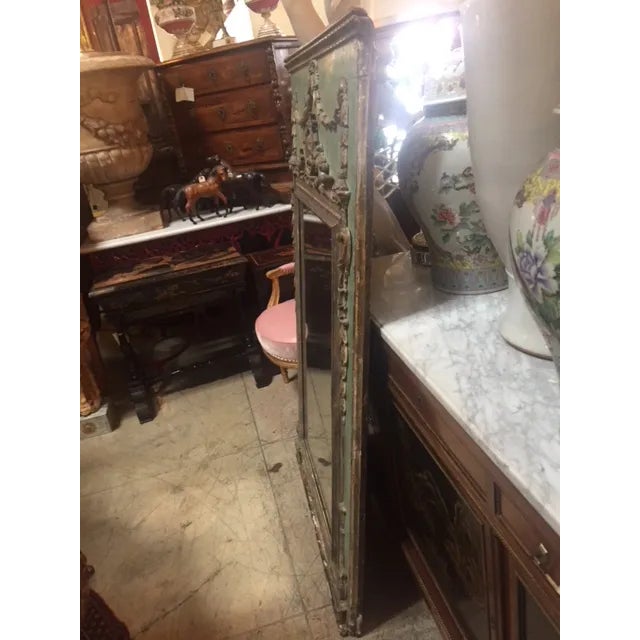 Late 18th Century Italian Green & Gold Mirror For Sale - Image 9 of 12