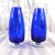 Set of Two Blue Art Glass Vases For Sale - Image 4 of 4