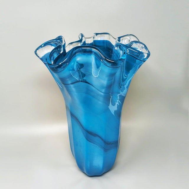 Vintage Fazzoletto Murano Glass Vase by Dogi, Italy, 1970s For Sale - Image 4 of 8
