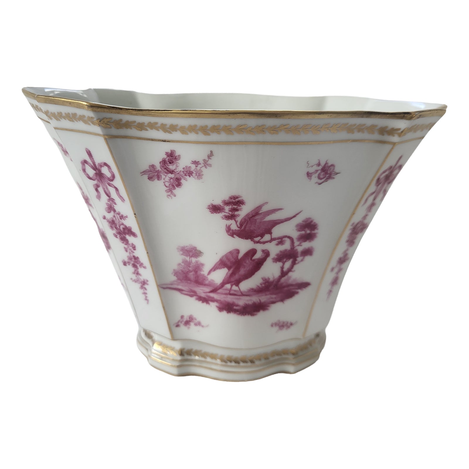Sèvres-Style Vieux Paris Porcelain Cachepot by Camille Naudot, 1890s ...