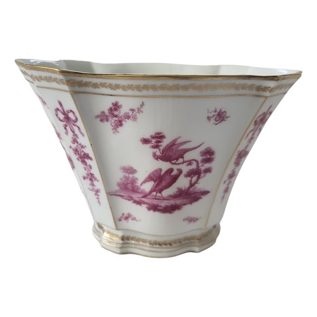 Sèvres-Style Vieux Paris Porcelain Cachepot by Camille Naudot, 1890s For Sale