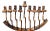 Mid 20th Century X-Large, Vintage Rami Zamir Torch Cut Hand Forged Brutalist Copper Menorah and Pedestal One of a Kind Israel For Sale - Image 5 of 13