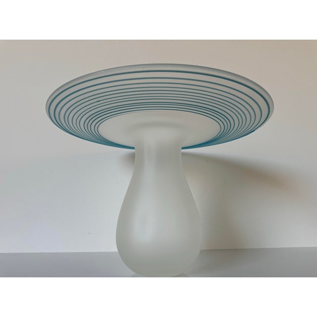 A beautiful Vintage decorative frosted glass vase, made in Italy. This vintage Italian frosted glass art vase showcases an...