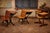 This curated set of three authentic American school desks spans the late 19th to early 20th century and illustrates the...