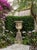 Stone Neo-Classical Style Cast Stone Garden Urn on Pedestal With Bacchanalian Relief For Sale - Image 7 of 10