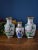 1970s Vintage Chinese Enameled Cloisonné Vase Set For Sale - Image 5 of 18