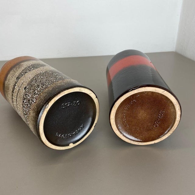 Fat Lava Pottery Vases from Scheurich, Germany, 1970s, Set of 2 For Sale - Image 16 of 18