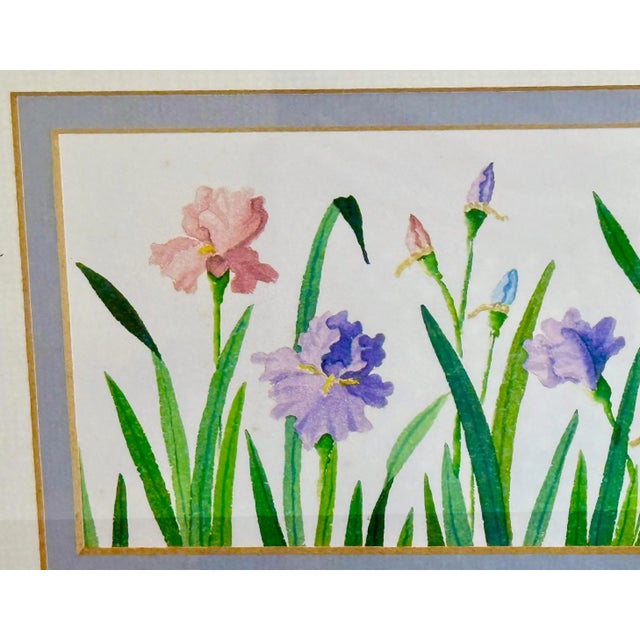 Contemporary Original Watercolor Painting Signed For Sale - Image 3 of 8