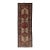 Vintage Hand-Knotted Kurdish Long Runner Rug With Diamond Medallions in Terracotta, Camel, and Indigo For Sale