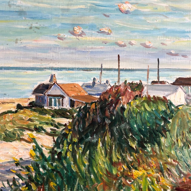 Contemporary Original Contemporary Impressionist Painting “On the Dunes” Seascape Signed For Sale - Image 3 of 7