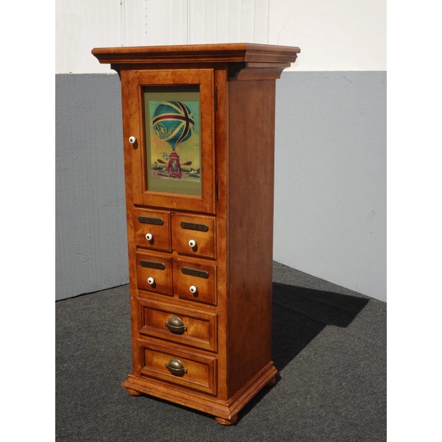 Vintage French Country Storage Cabinet ~ 4 Drawers & Cabinet W Shelves Dresser For Sale - Image 4 of 11