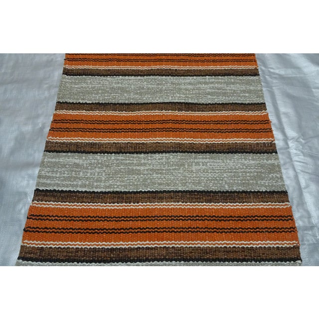 Rag Rug Swedish Mid Century Vinyl For Sale In Miami - Image 6 of 7
