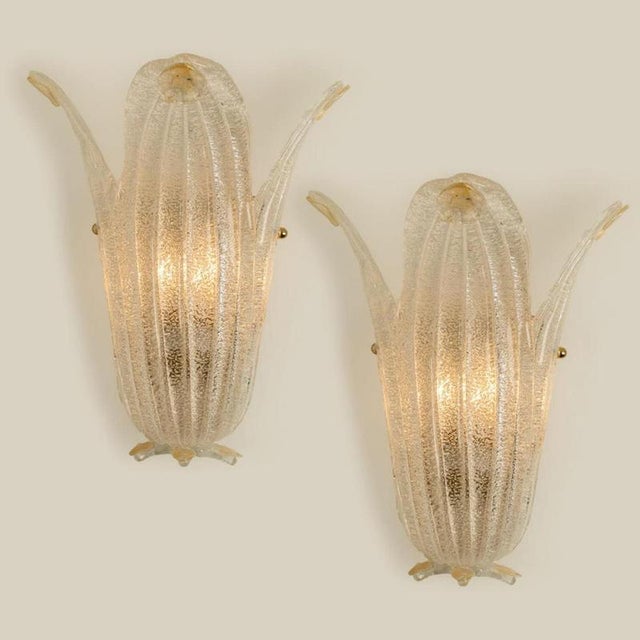 Nice wall light in the style in the style of Barovier &; Toso, Italy circa 1960s. Handmade and very heavy quality. Each...