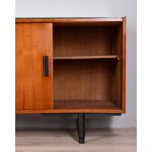 Vintage Italian Sideboard in Wood and Glass, 1960s For Sale - Image 11 of 14