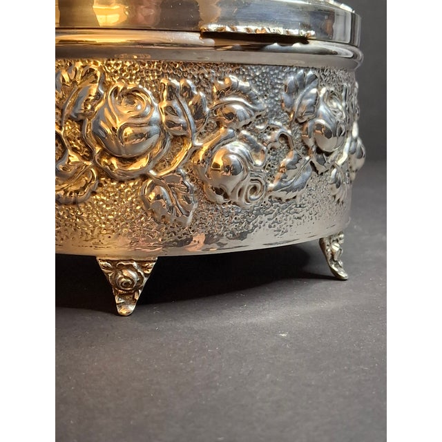 Hazorfim 925 Sterling Silver Etrog Box Hebrew Inscription Vermeil Interior 272g For Sale - Image 11 of 18