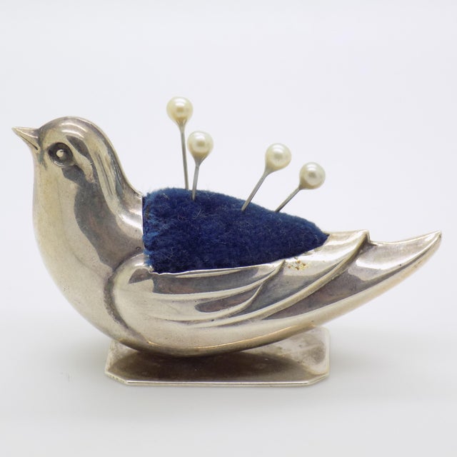 Vintage Italian Handmade Sterling Silver 925 Bird-Shaped Pin Cushion, Italy, 1970s For Sale - Image 13 of 13