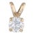0.42ct Round Diamond Solitaire Pendant 14k Yellow Gold Small Drop For Sale