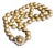 Vintage Peach Champagne Pearl Necklace With Sunburst Jeweled Clasp For Sale