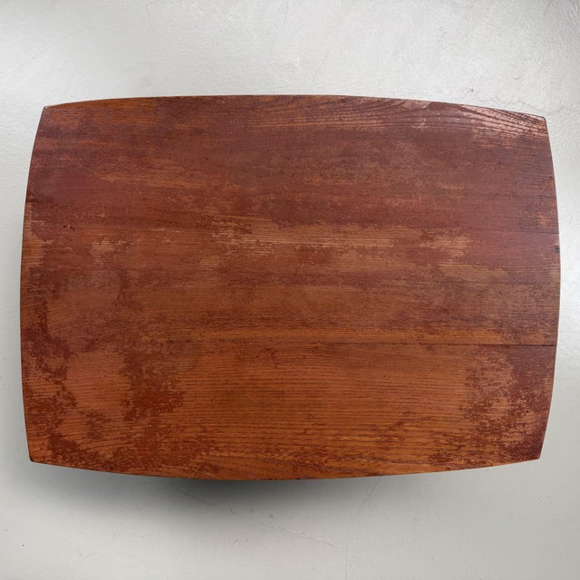 Wood Small Japanese Wooden Table with Folding Legs, 1950s For Sale - Image 7 of 10