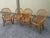 Marvelous vintage Coastal Island Rattan glass top dining or game table & 4 matching chairs, a set. Beautiful condition, No...