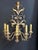 Pair of Metal and Wood Rococo Sconces with Gilt and paint applied. New wax candlesticks to all sockets.