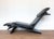 Vintage Chaise Lounge in Black Leather by Maurice Villency, 1980s For Sale - Image 6 of 18