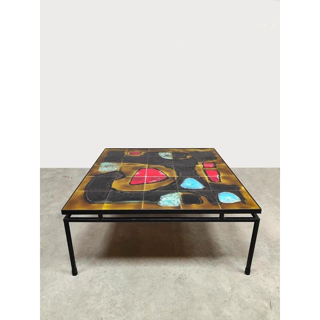 Ceramic Vintage Ceramic Tile Coffee Table by Belarti, 1960 For Sale - Image 7 of 8