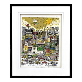 Charles Fazzino, Nonstop New York (Framed, Hand Signed 3d Mixed Media Serigraph), 1994 For Sale