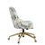 Not Yet Made - Made To Order Brynn Office Chair with Gold Base in Belize Chinoiserie Cream For Sale - Image 5 of 6