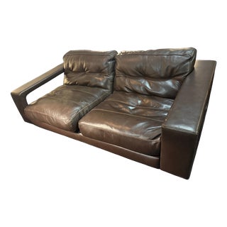 Two-Seater Leather Sofa by Paul Daveluy for Steiner, Paris, 1970s For Sale