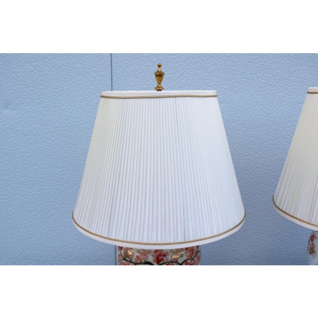 Late 20th-Century Wildwood Japanese Imari Porcelain Ginger Jar Table Lamps, a Pair For Sale - Image 12 of 18